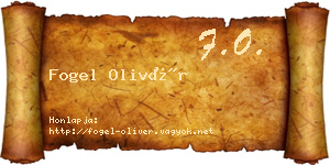 Fogel Olivér névjegykártya