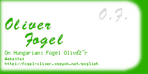 oliver fogel business card